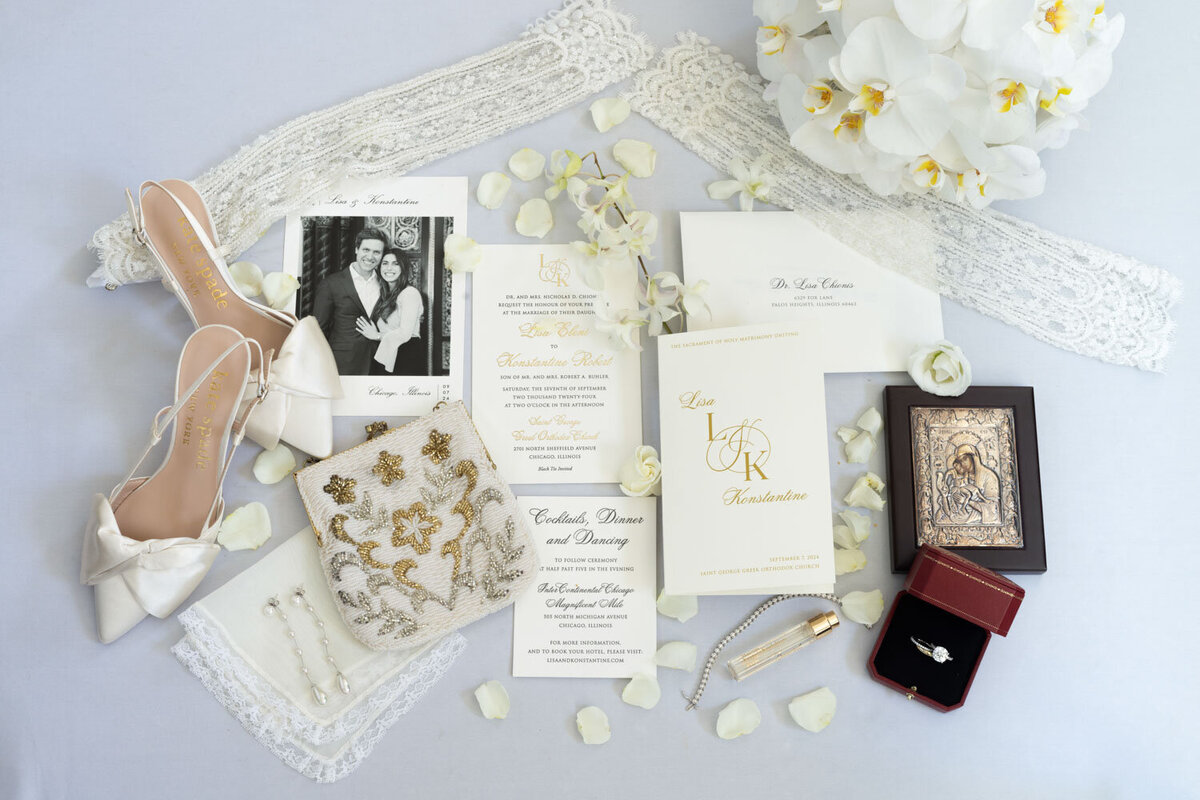 A wedding invitation with the initials lk on it