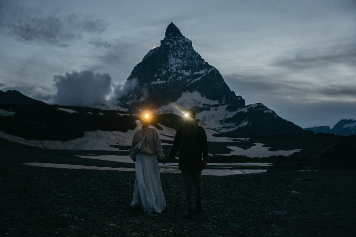 Matterhorn elopement night headlamps