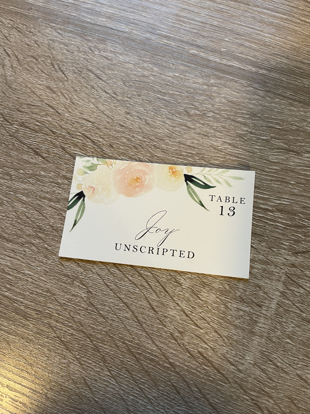 Printed Card - Floral Embellishment