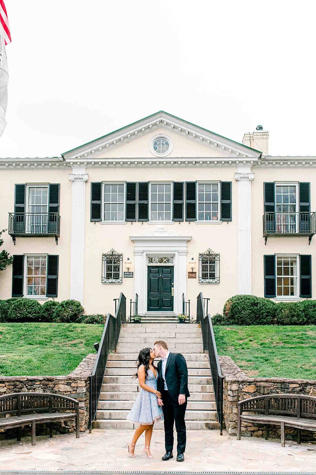 -Airlie Center in Warrenton, VA Engagement Session Stairs Photography-38