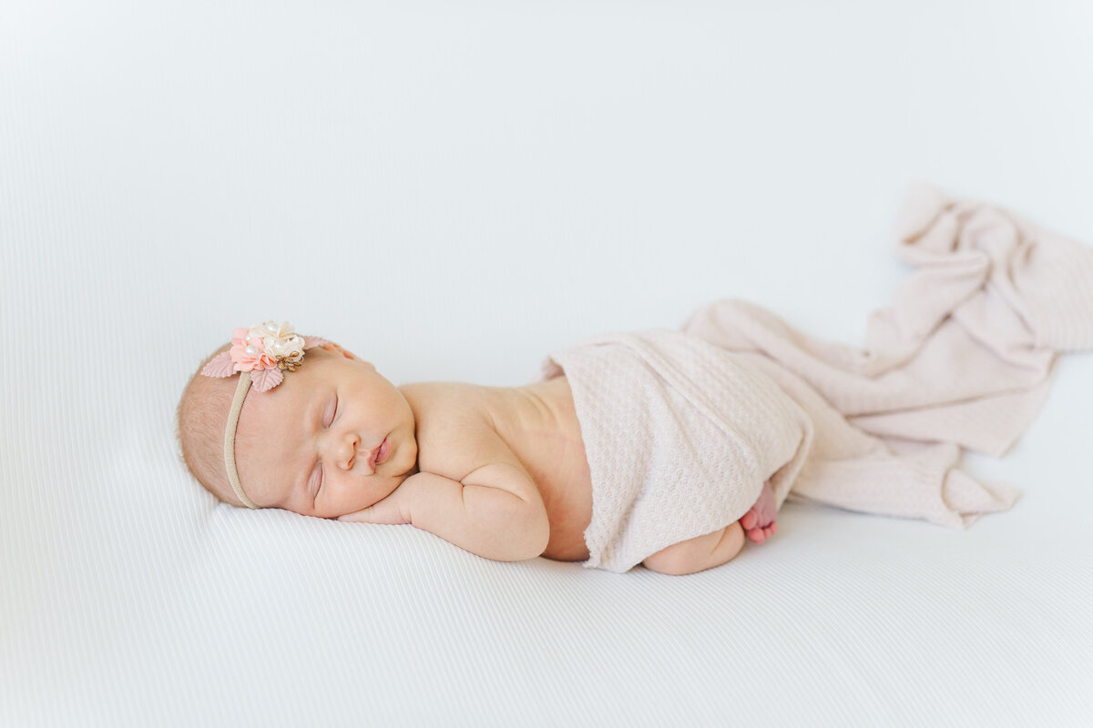 Natural Light Studio Newborn Baby Girl Light and Airy Timeless Client Closet Elena Spraguer Photography 0068