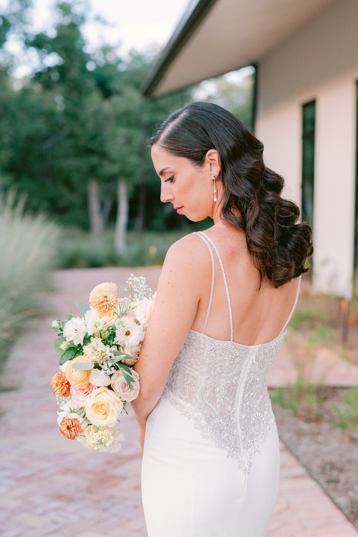 Bridal portraits in the grounds of the The Grand Lady Austin