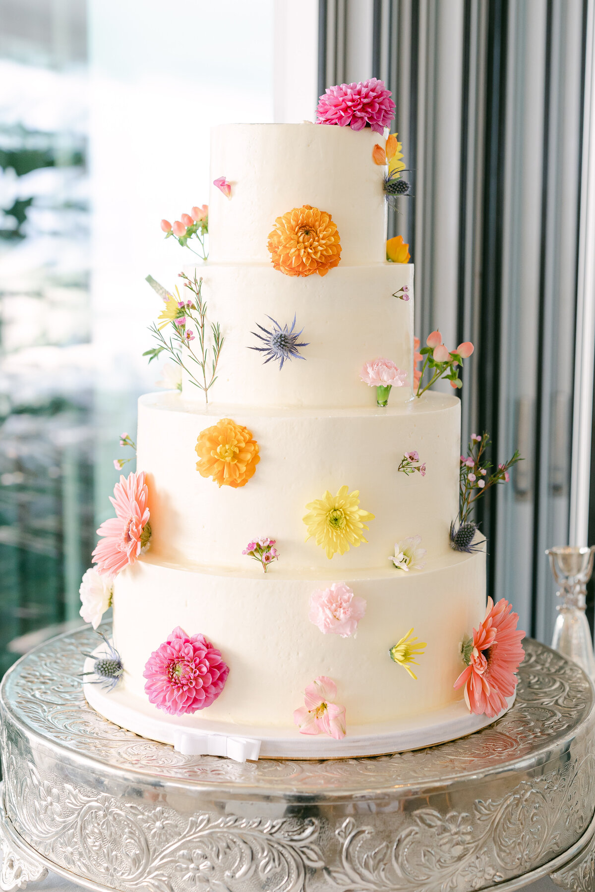 Long Island Modern Editorial Wedding Photography, Colorful Wedding Cake Ideas