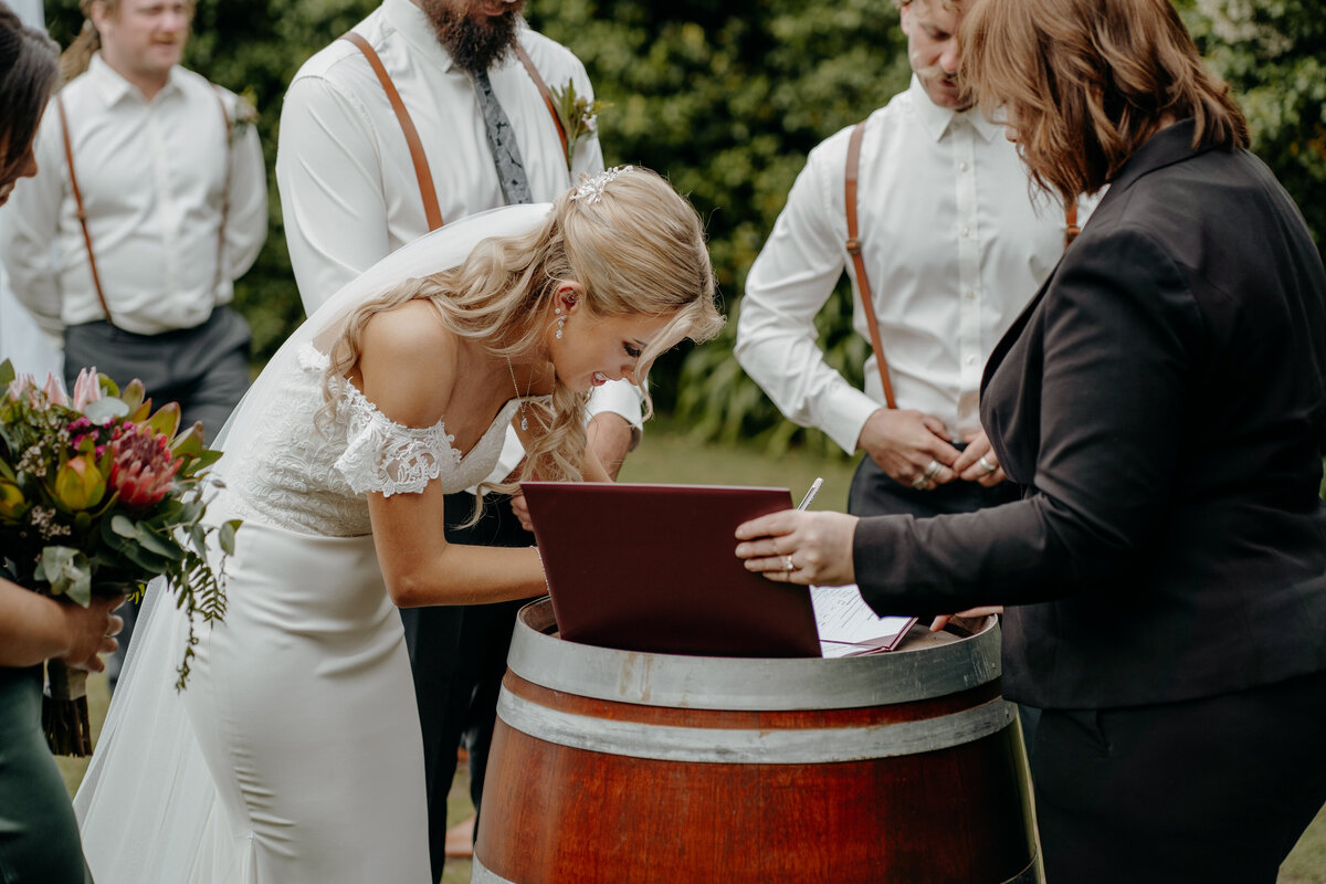Eliza and Luke's big day by wedding photographer Mornington, Jake Grinde.