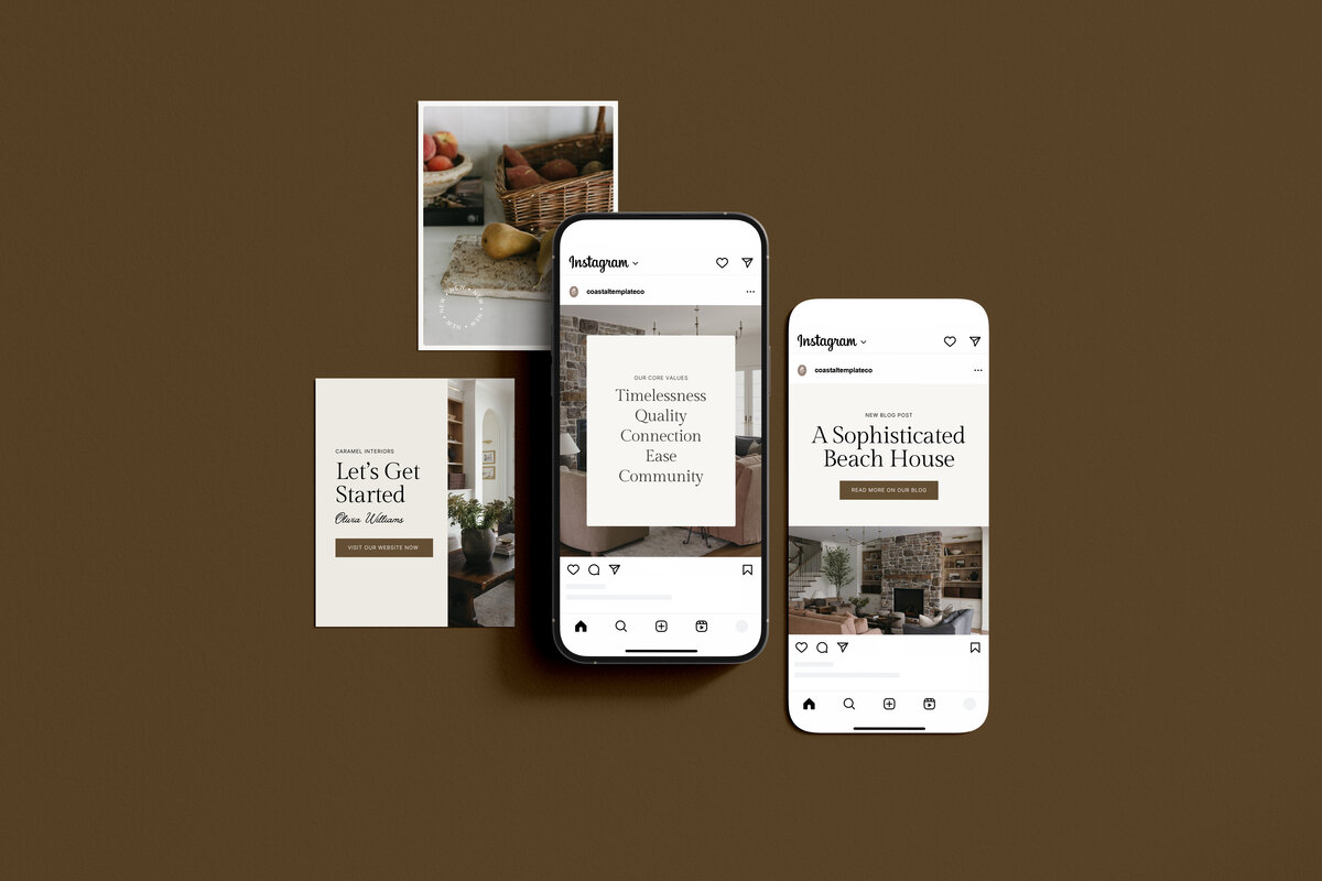 Caramel — Canva Instagram Templates for Interior Designers