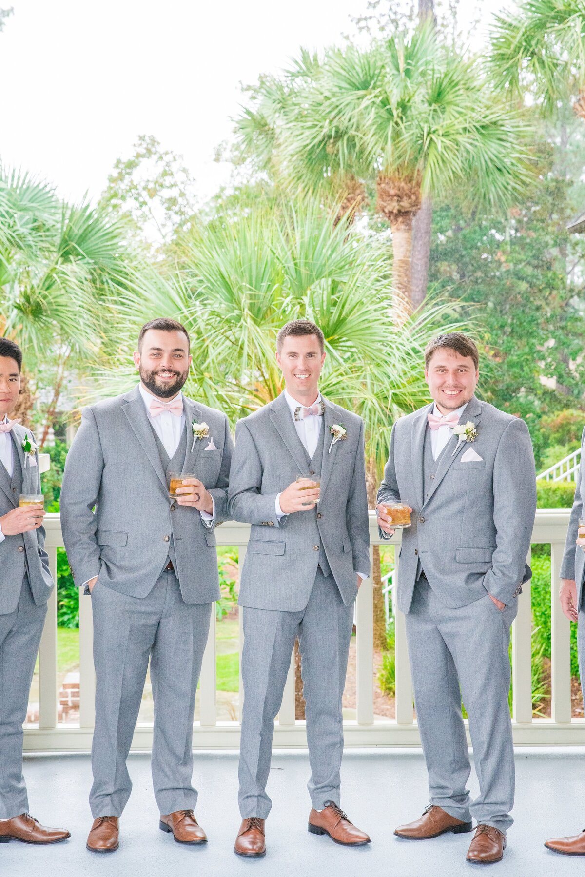groom + groomsmen at sea pines hilton head resort