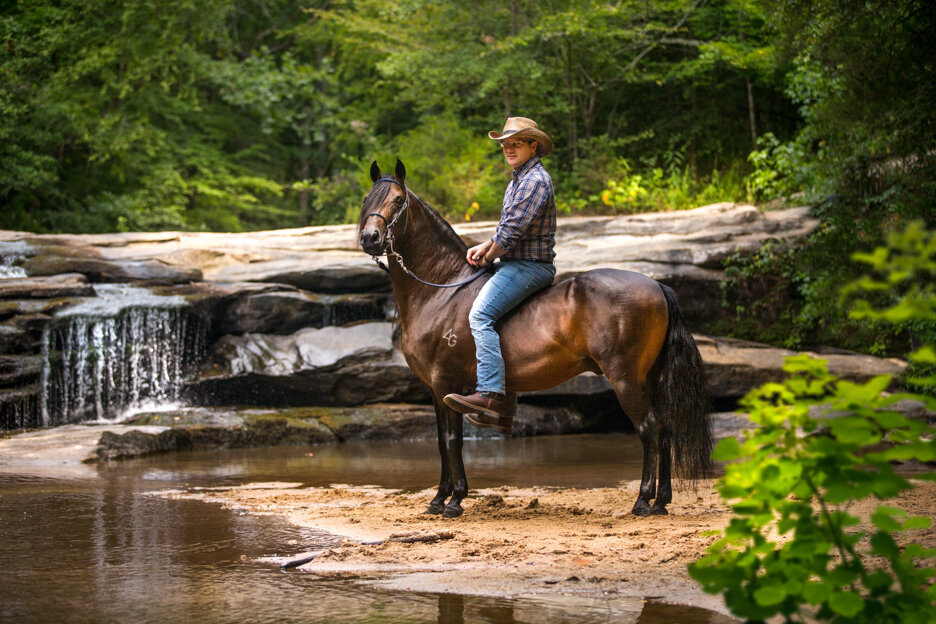 waterfall trail riding photo by Stunning Steeds