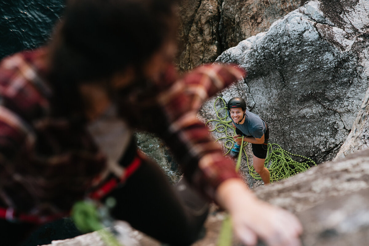 Vancouver Adventure rock climbing engagement photography