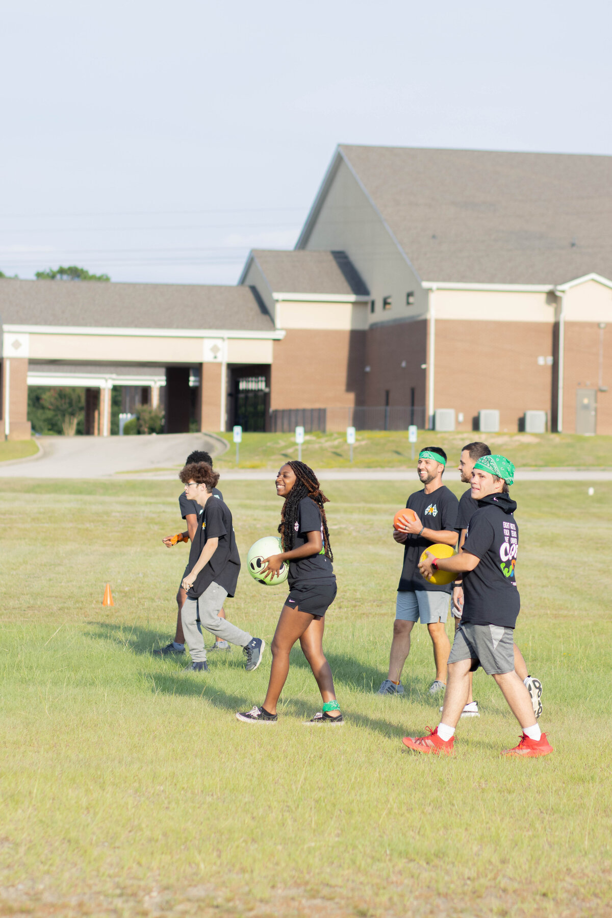 Teens playing competition sports at youth group at a non-denominational church in Fayetteville, NC. 