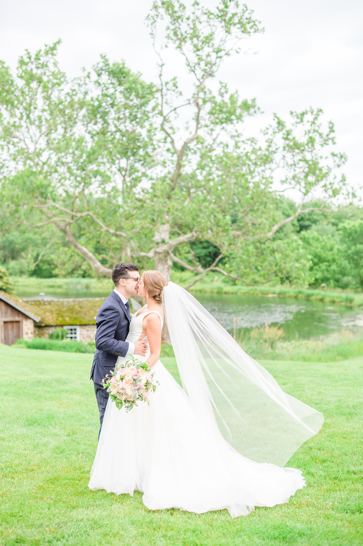 Navy Blue, Blush Pink, Light Blue French Creek Golf Club Wedding Photographer