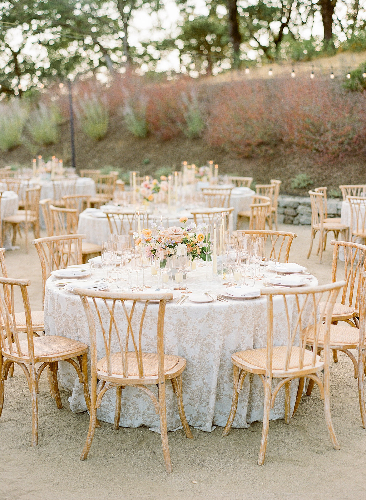 montage healdsburg wedding dinner oak terrace
