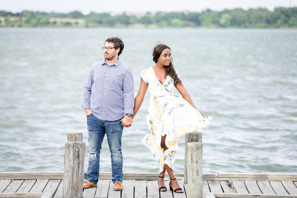 Light and Airy Luxury Engagement Session At White Rock Lake
