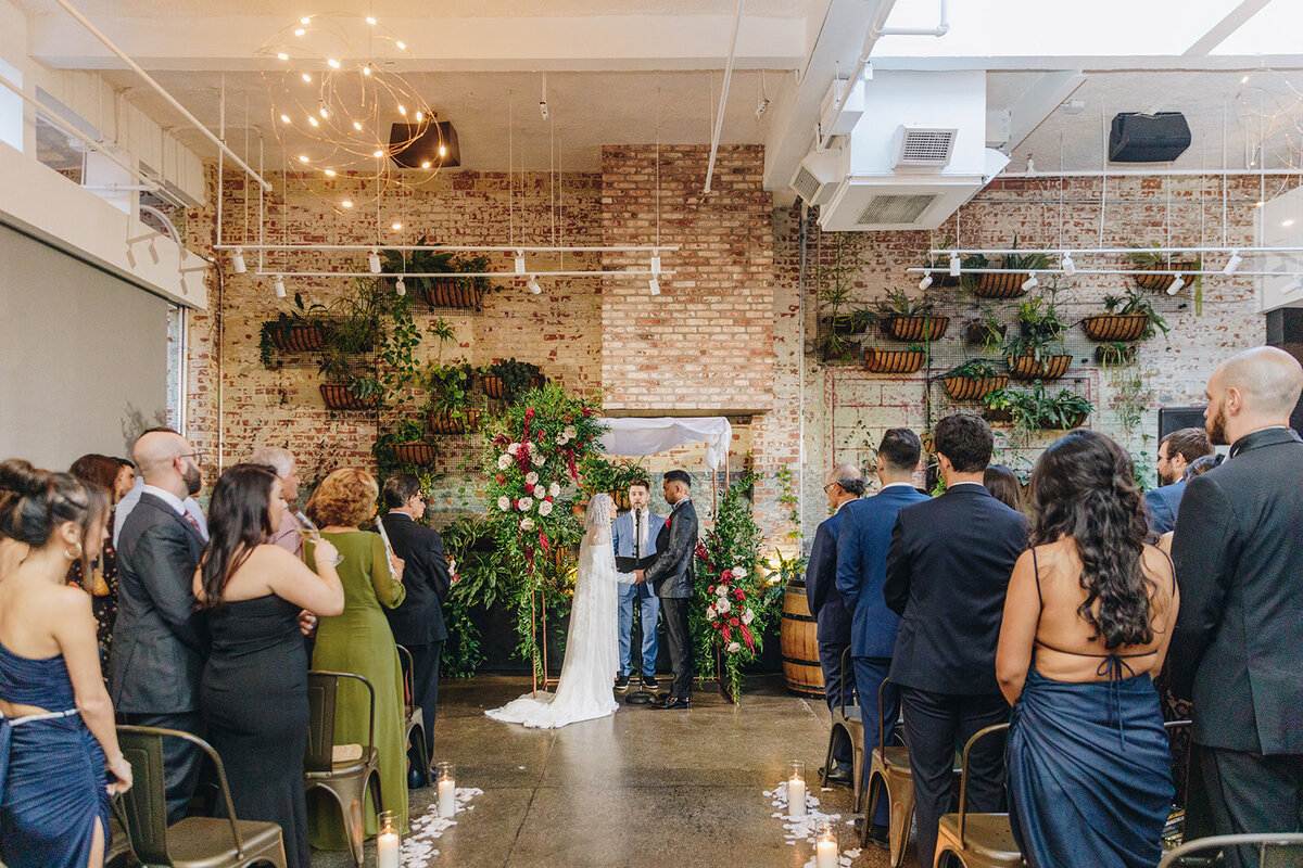 Wedding ceremony at brooklyn winery ny