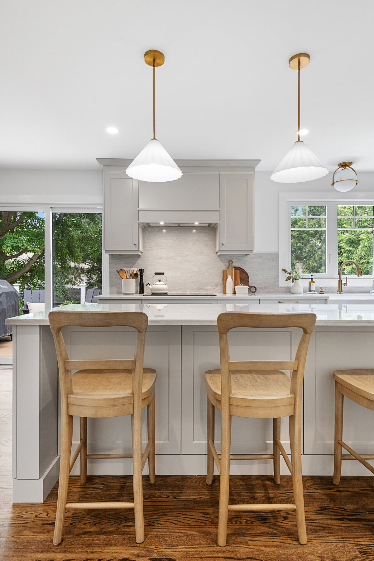 Final image of our elegant espresso kitchen interior design project.