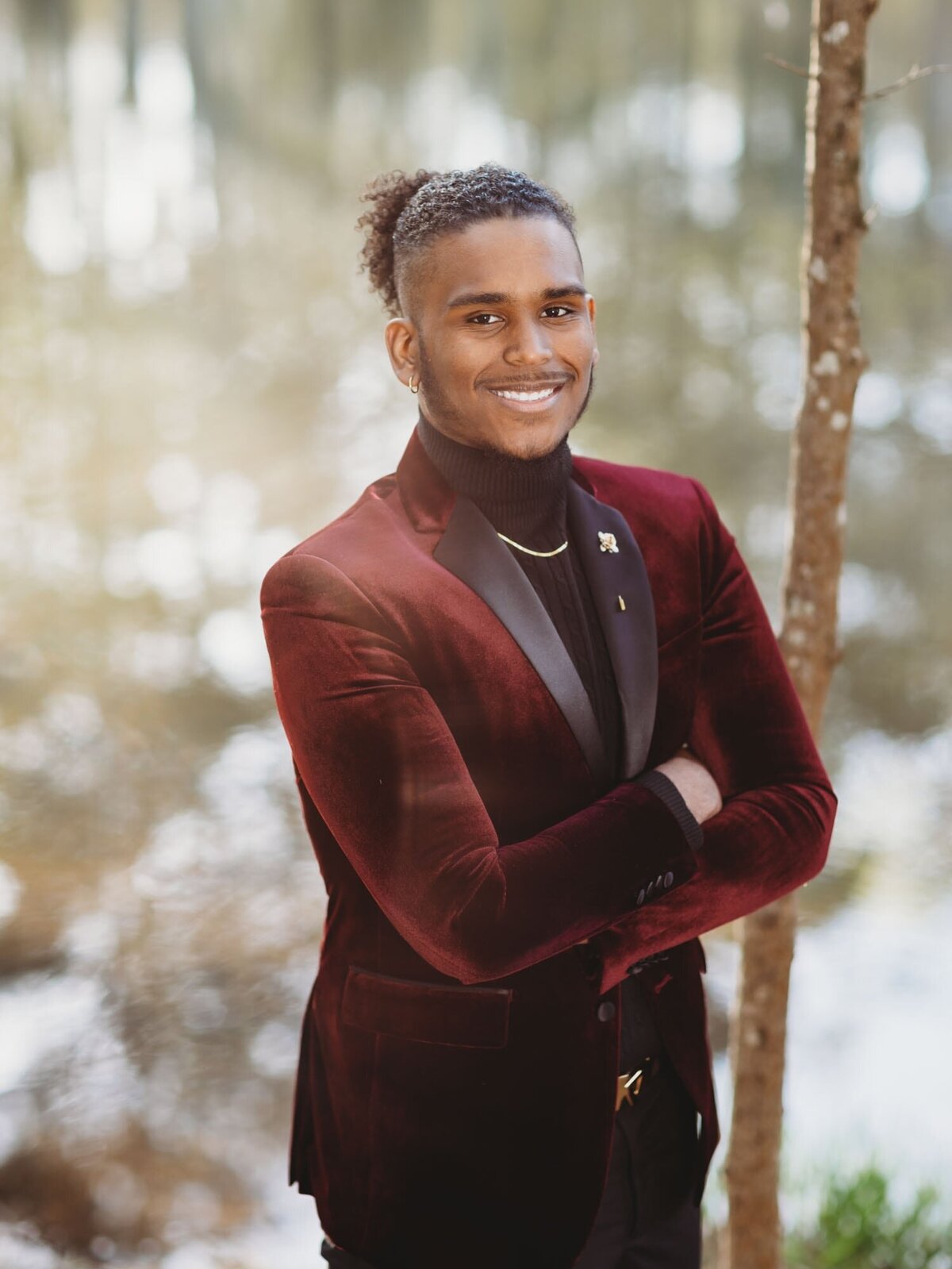 Smiling senior guy in his sharp suit.