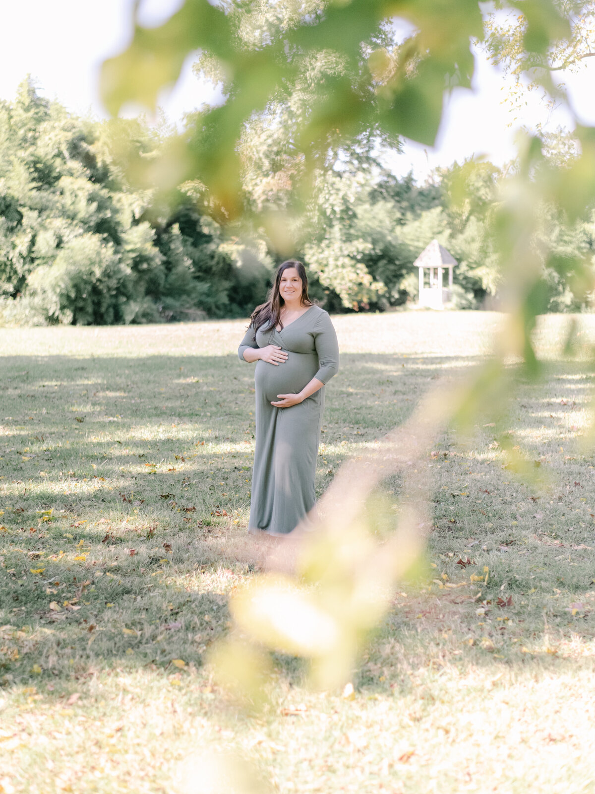 Mom expecting second baby girl during Maternity session.