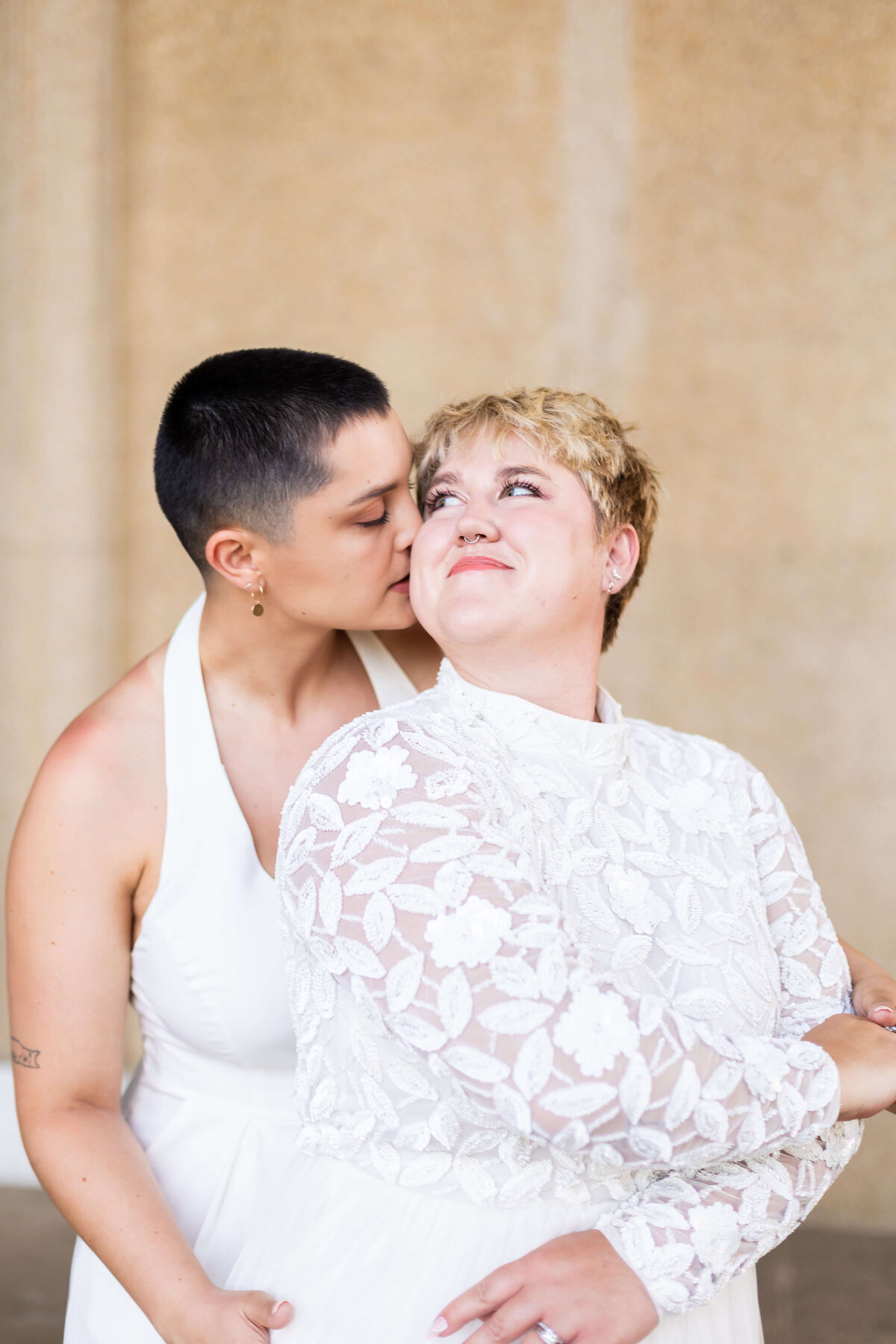 Couple portraits at LGTBQ wedding in Centennial Park, Nashville,TN