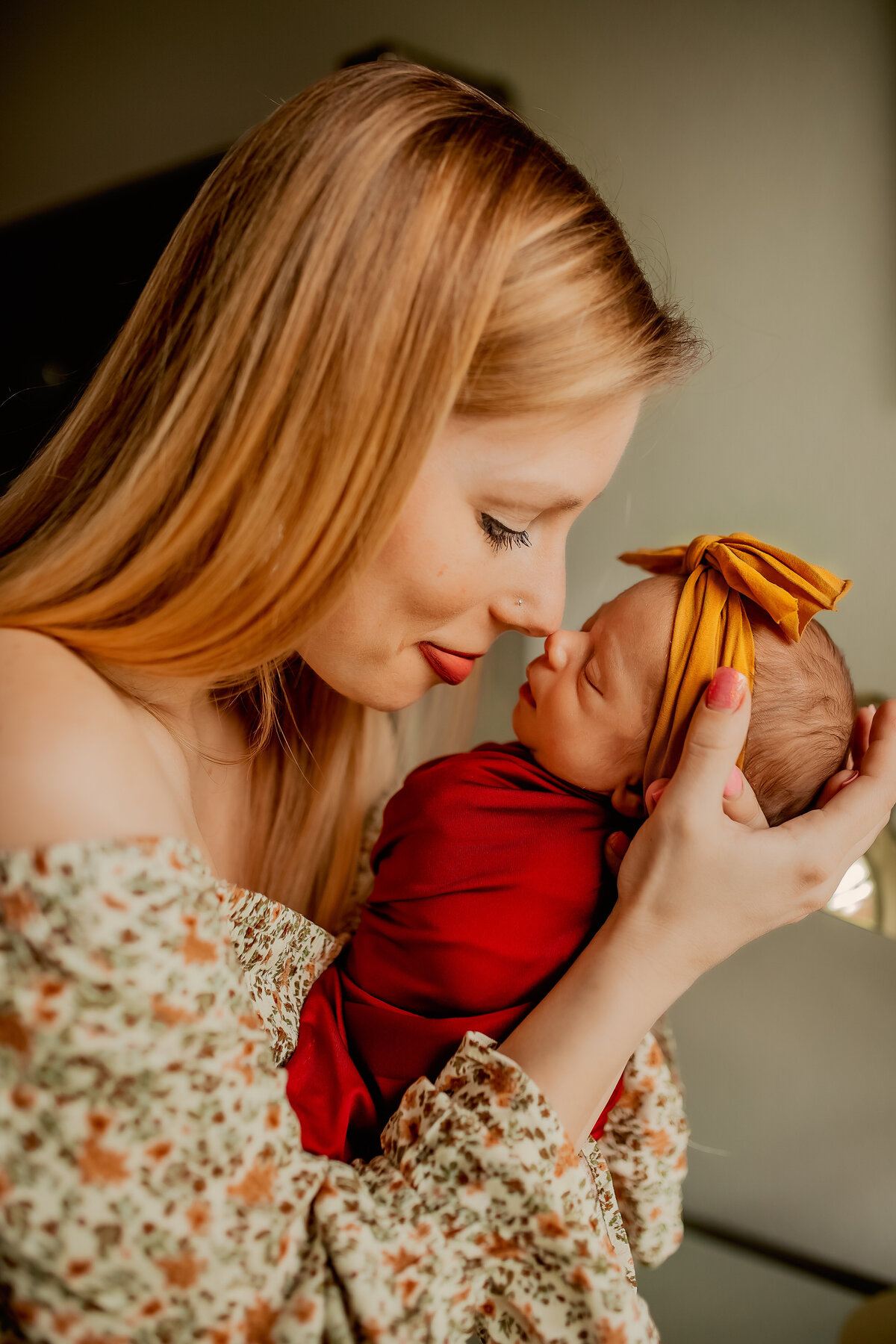 Mom with newborn baby | Burleson, TX Newborn Photographer