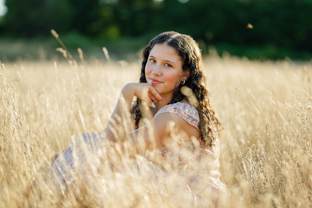 tall grass discovery park girl sitting