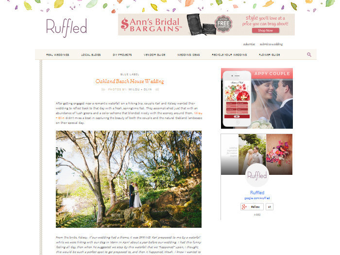 Ruffled Oakland Beach House Wedding - Weddings by Milou & Olin