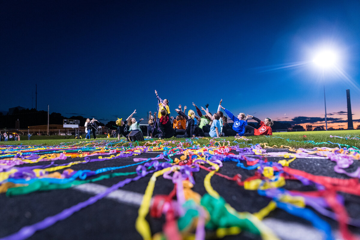 confetti on track cuyahoga falls track