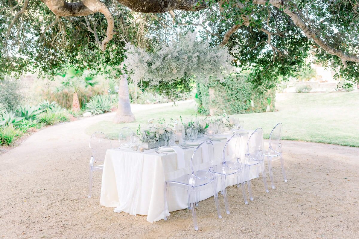 elopement reception table