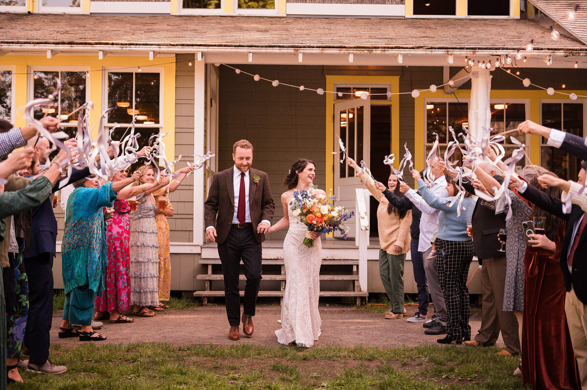 Couple at Nature Bridge Wedding Reception