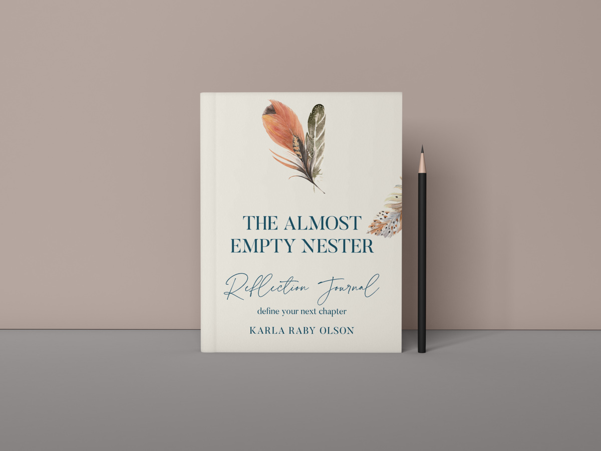 The Almost Empty Nester Reflection Journal book cover custom design by Sweet Pea Ink Creative | Brand Design