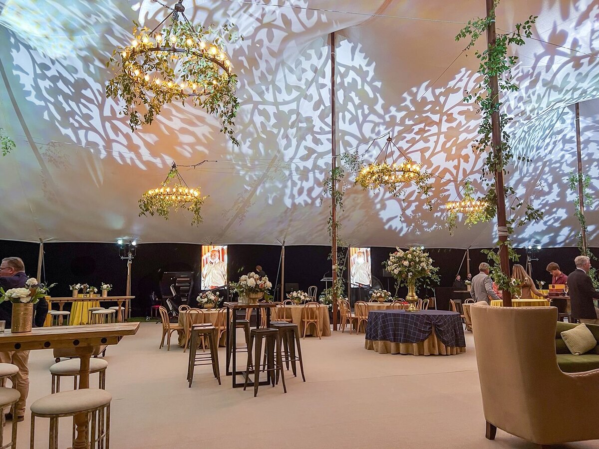 Celebration-of-Life-Kentucky-horse-farm-patterned-lighting