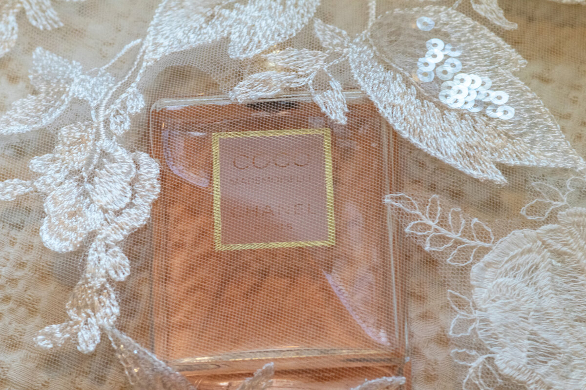bridal perfume detail shot