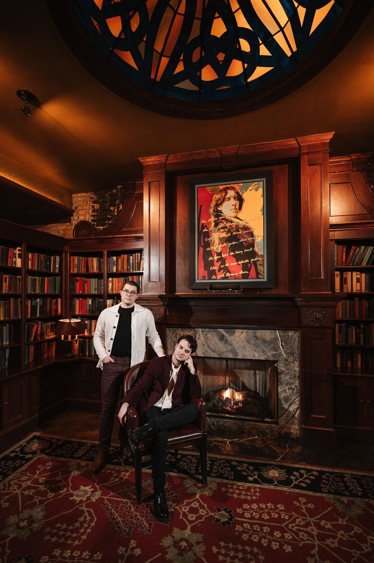 wilde-bar-restaurant-lakeview-chicago-library-engagement--melissa-ferrara-photography