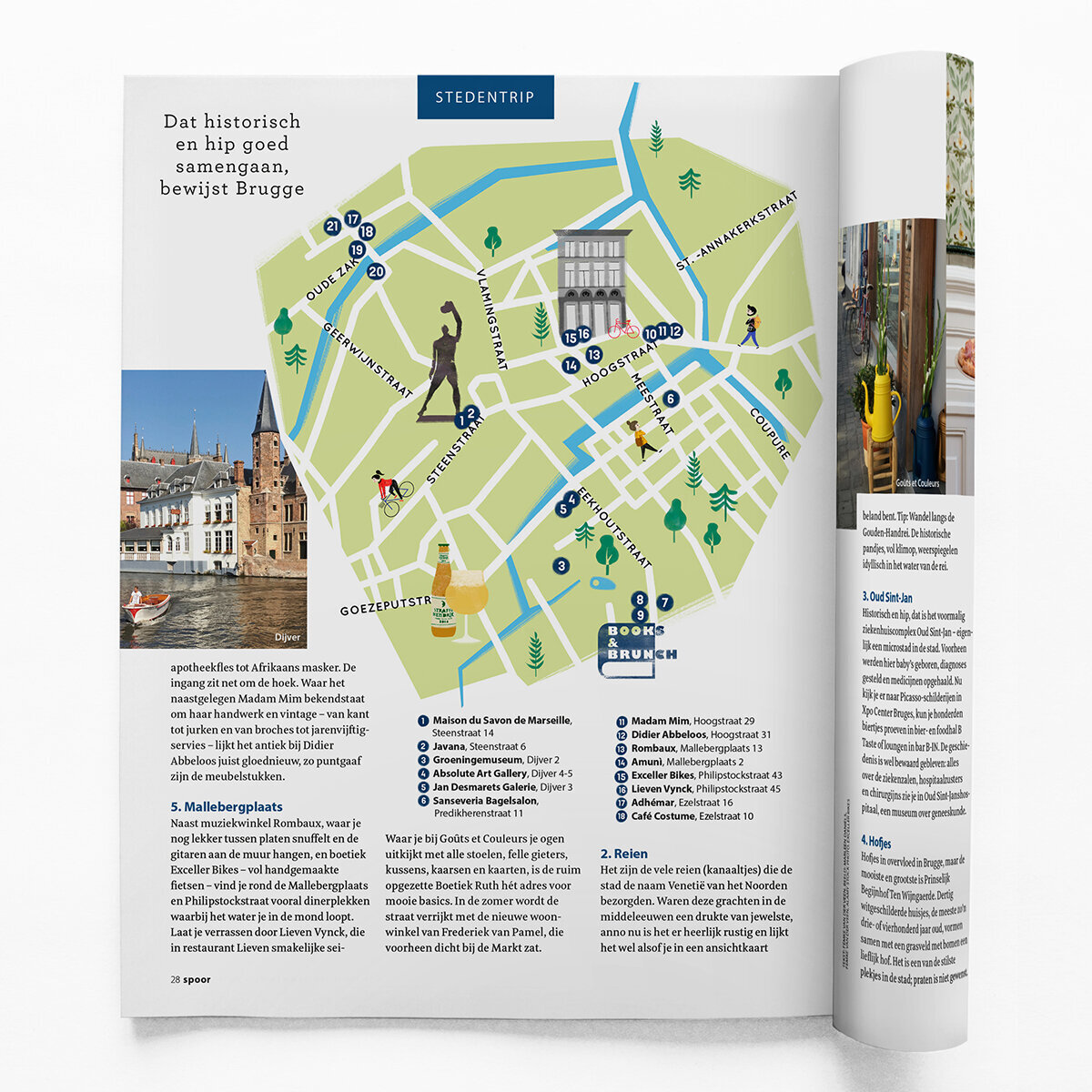 5 Spoor - plattegrond Brugge Spoor tijdschrift - infographic - cracco illustration