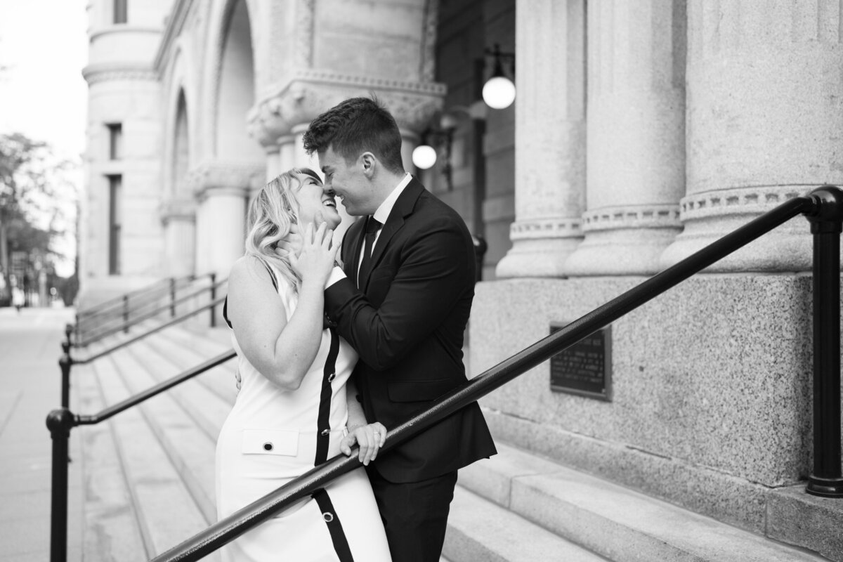 Downtown District Milwaukee Elegant Engagement Session-5