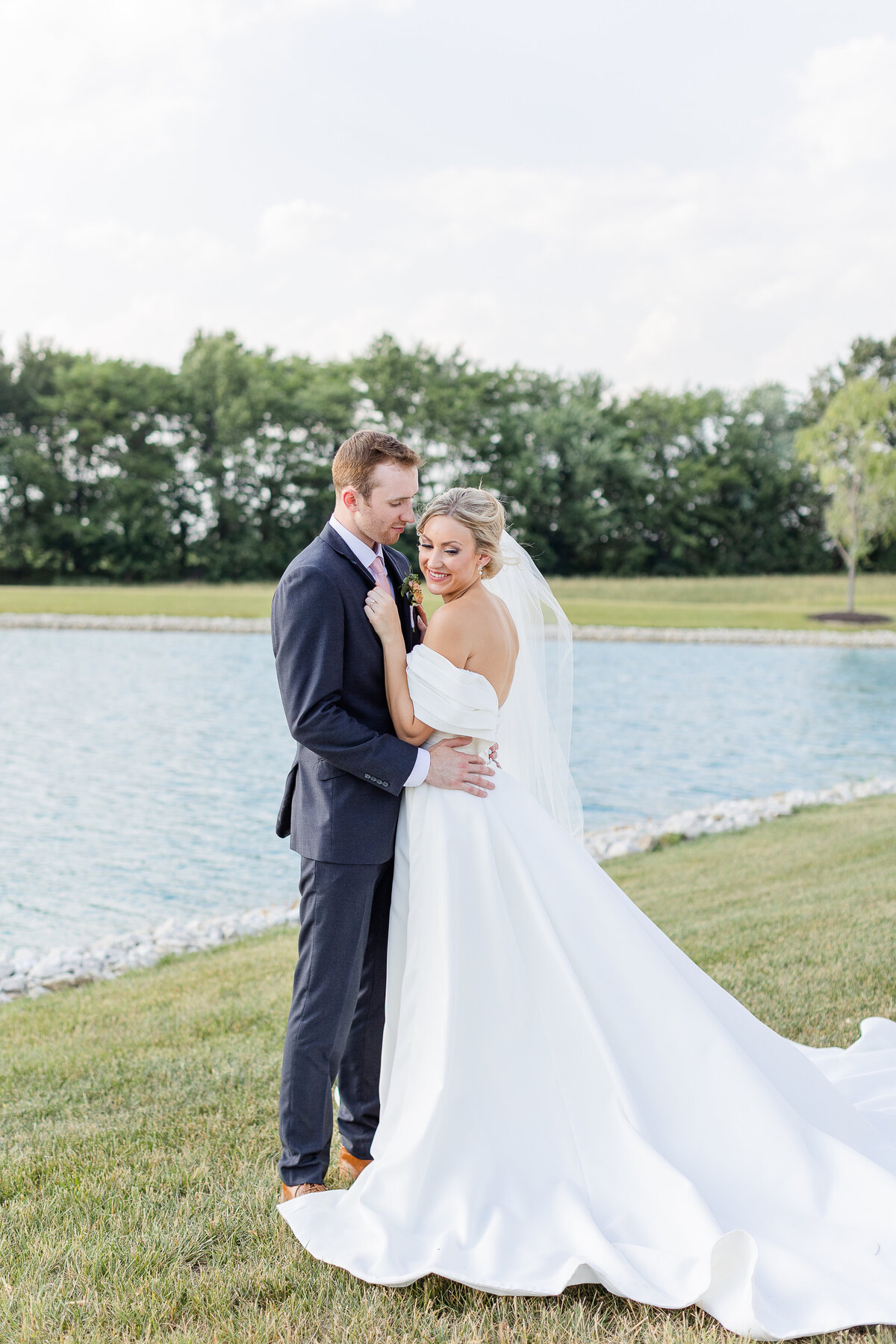 bride and groom portraits at emerson Fields wedding venue