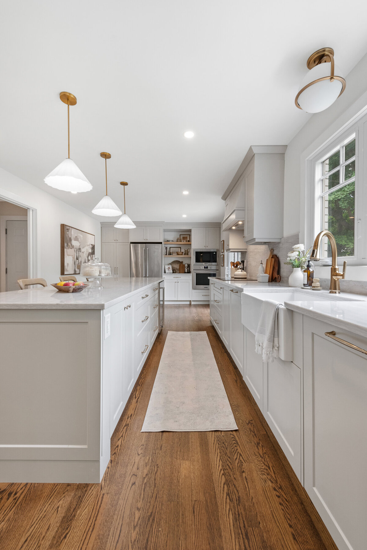 Final image of our elegant espresso kitchen interior design project.