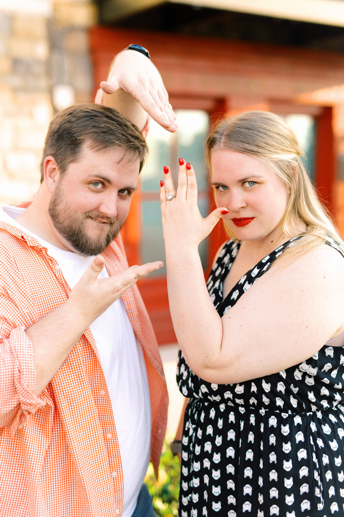 Engagement photography session in Kennesaw, Georgia atTown Center Keegan's Irish Pub