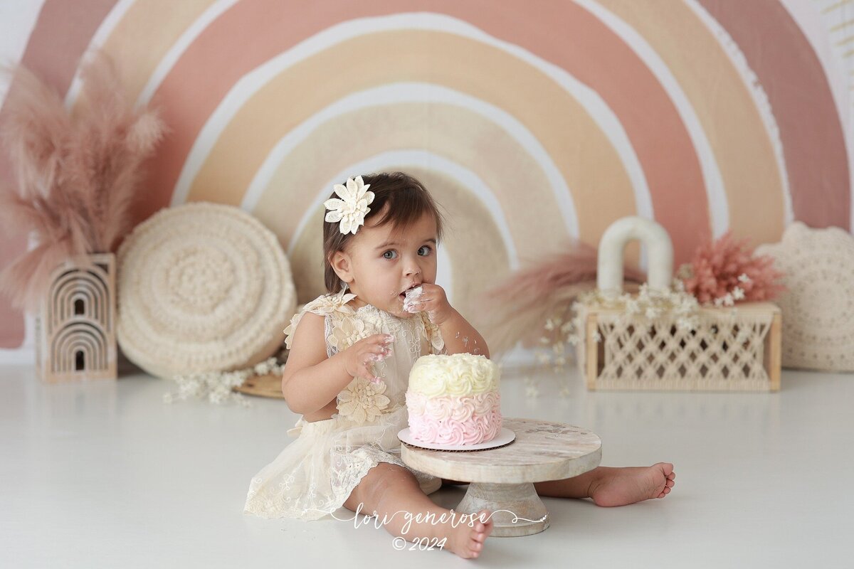 lehigh-valley-photographer-lori-generose-lg-photography-first-birthday-cake-smash-girl-whitehall-pa