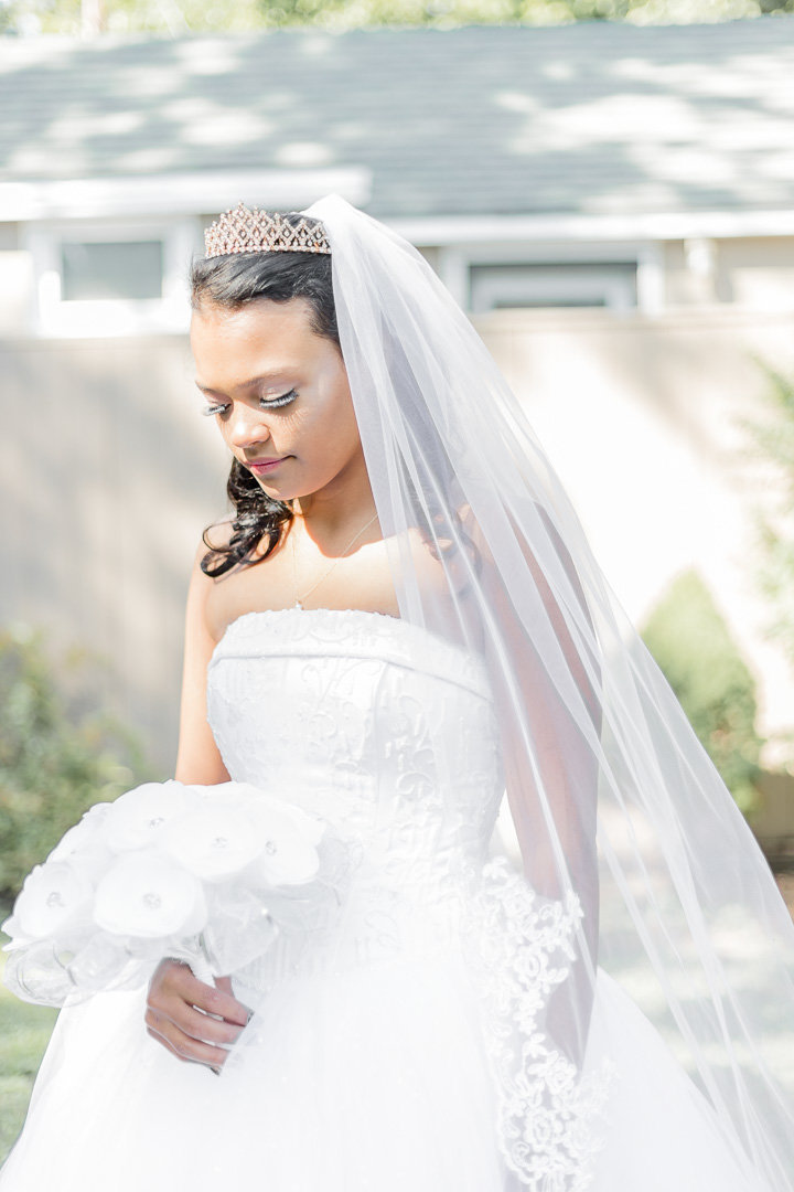 bride on her wedding day