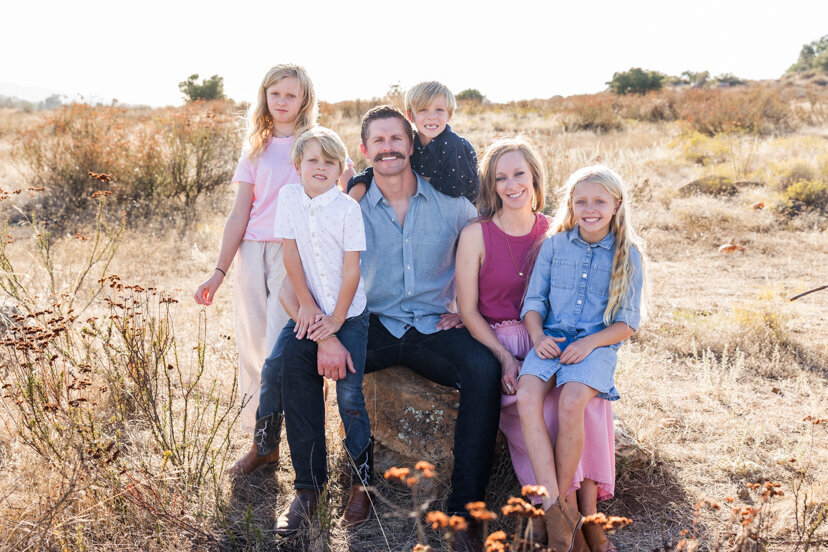 family-of-five-sitting-on-rock-family-of-four-sitting-on-rock-wrights-field-san-diego