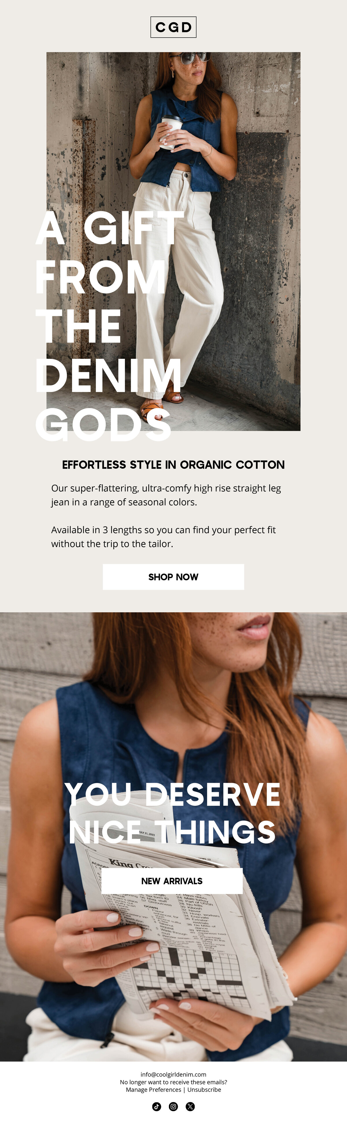 Cool Girl Denim Email Template