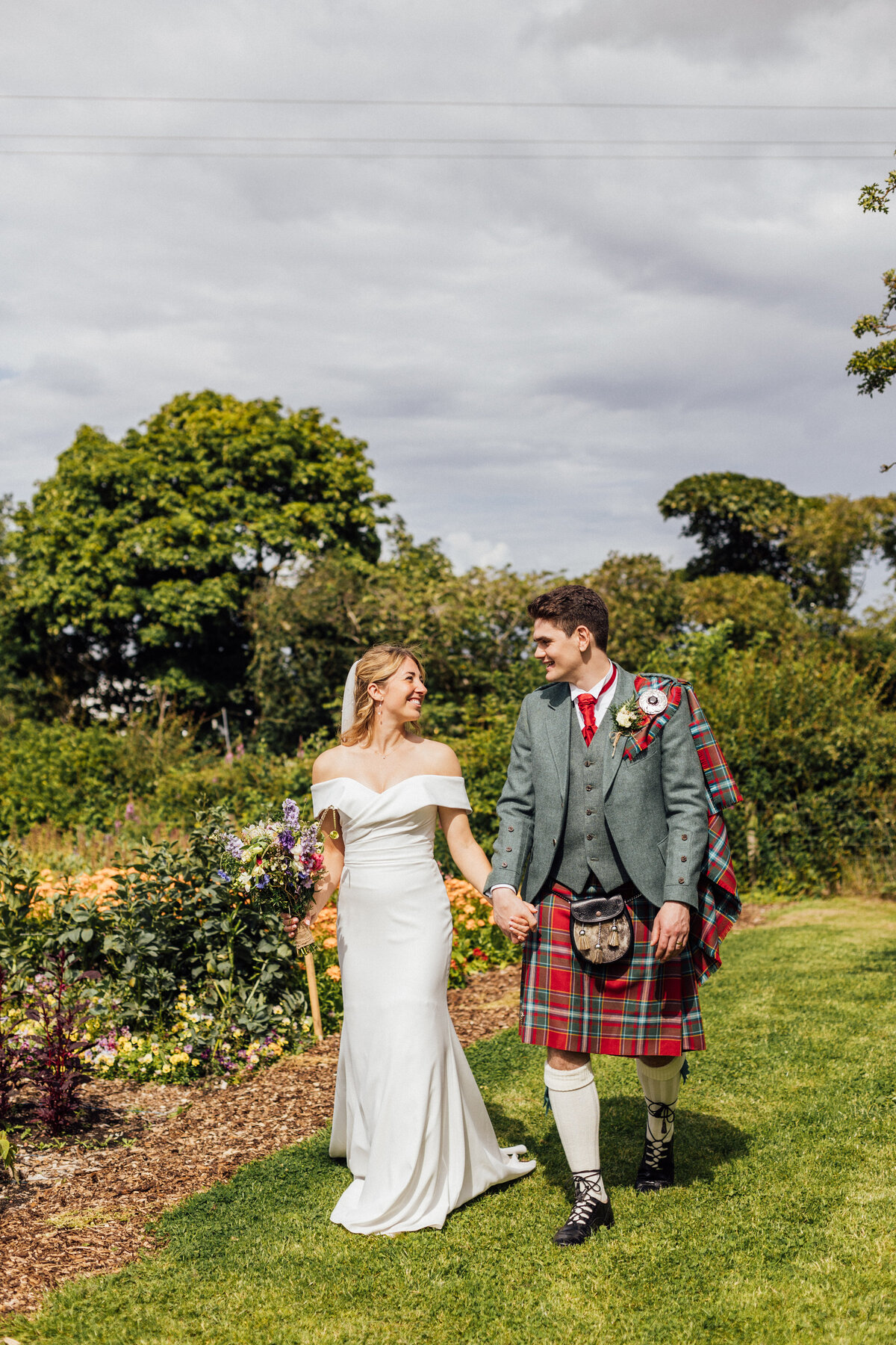 Bride and groom portrait at The Free Company wedding