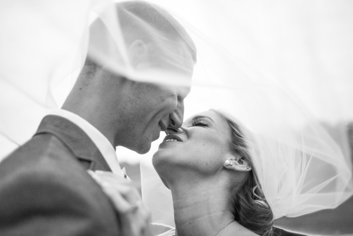 black and white bride and groom portrait veil shot maryland wedding photographer steppingstone farm museum