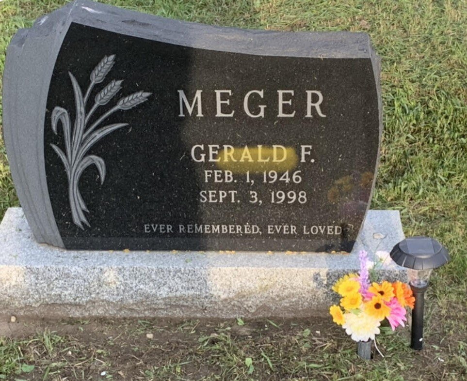 installed headstone wheat engraving sask farmer