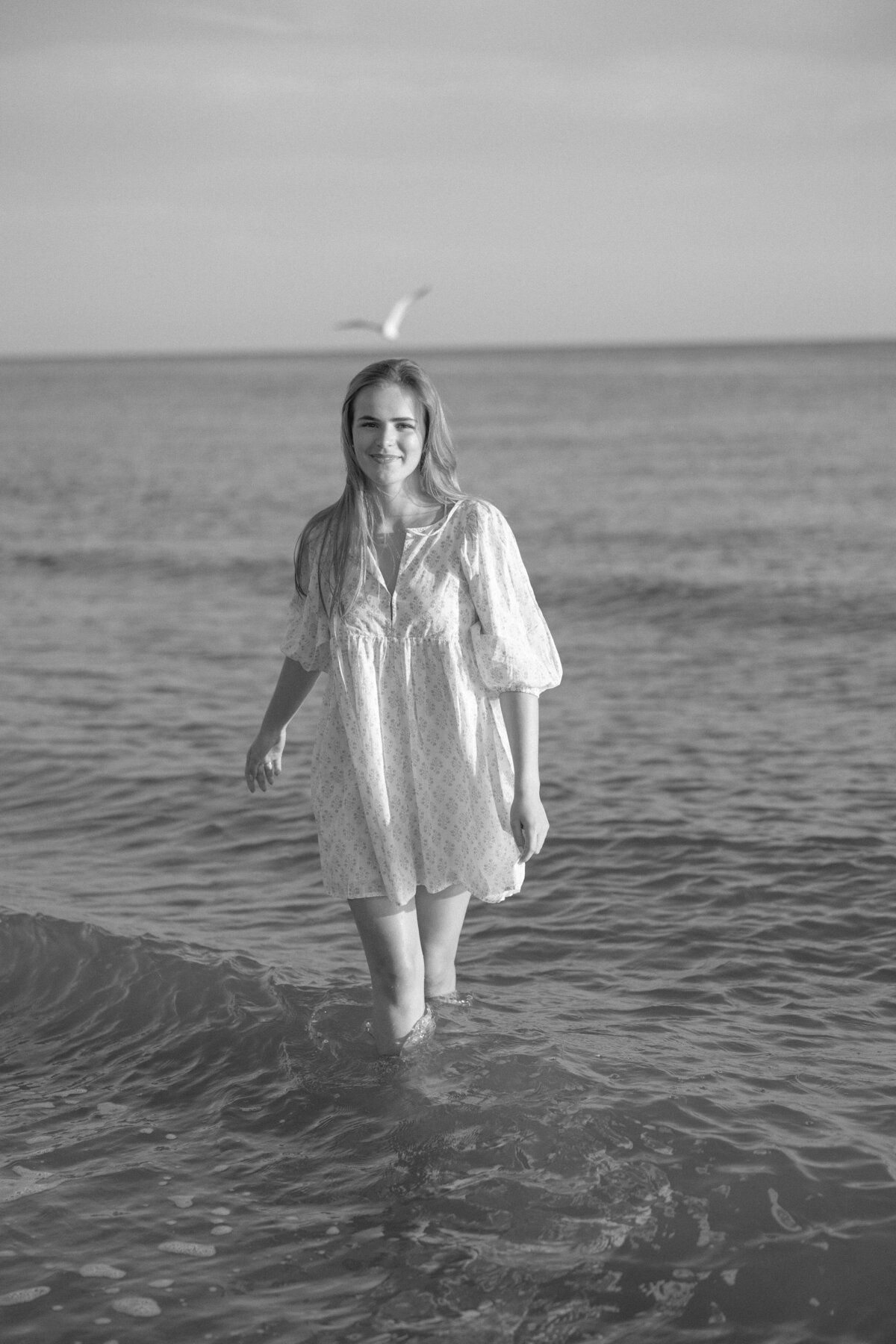 Senior photos on the beach at Edisto at sunset