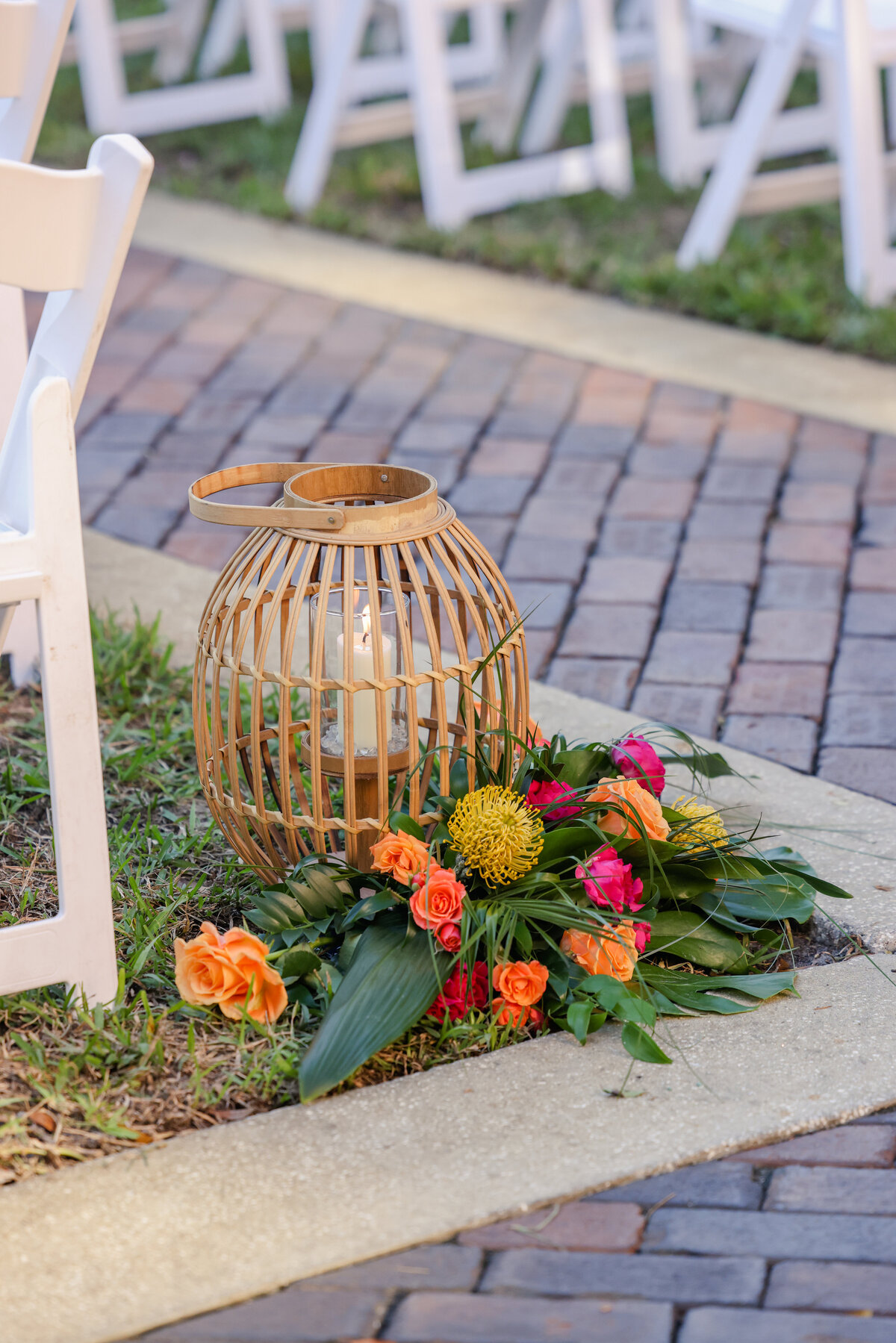 8 - Vinoy Hotel Wedding Tea Garden Ceremony Flowers - Tampa Bay Wedding Planner