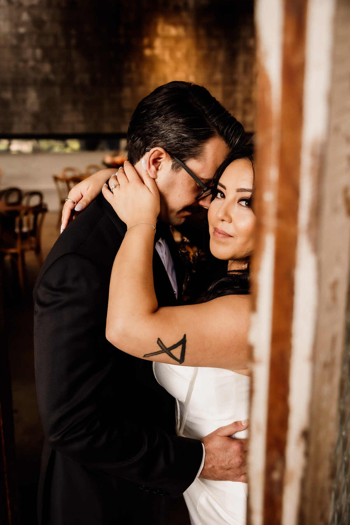 Archer Inspired Photography - Christina and Jake Wedding - Smog Shoppe Los Angeles - First Look and Couple Photos-191