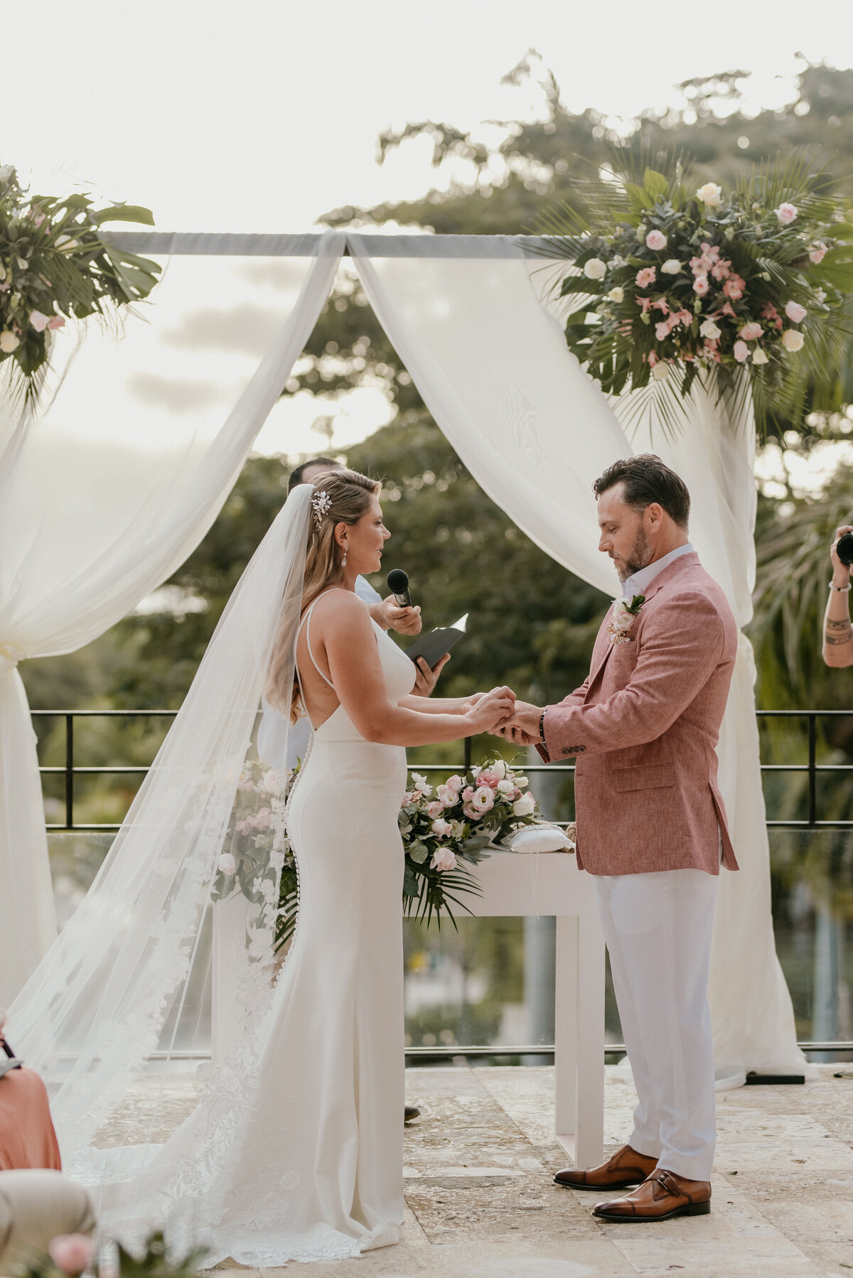 bride and groom at destination wedding
