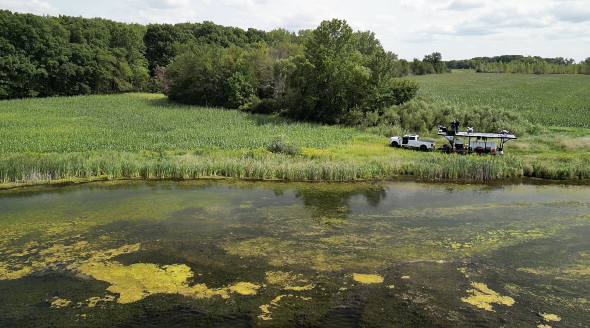 In the field with Raven 6 Rising while applying  aerial application services with drones.