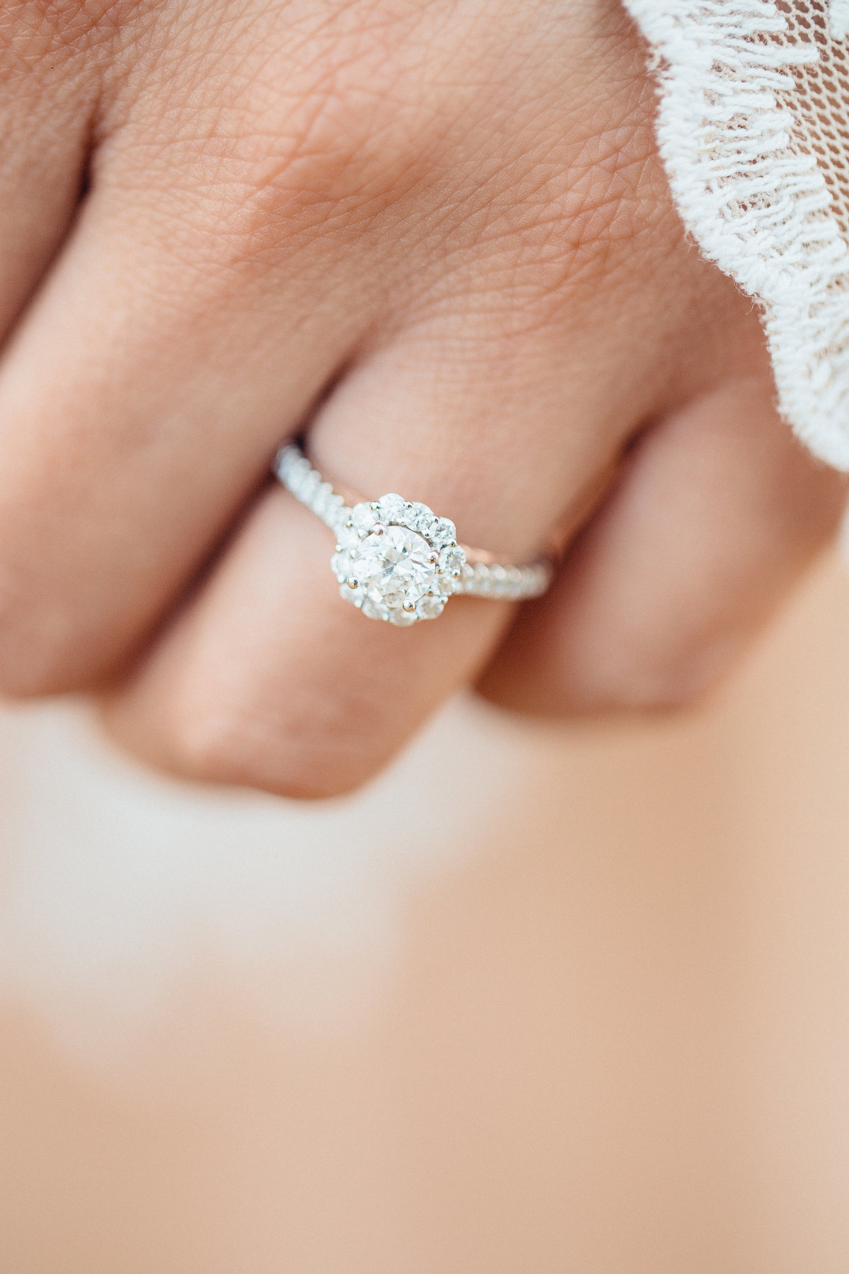 Engagement Photograph Of  a Hand With a Ring Los Angeles