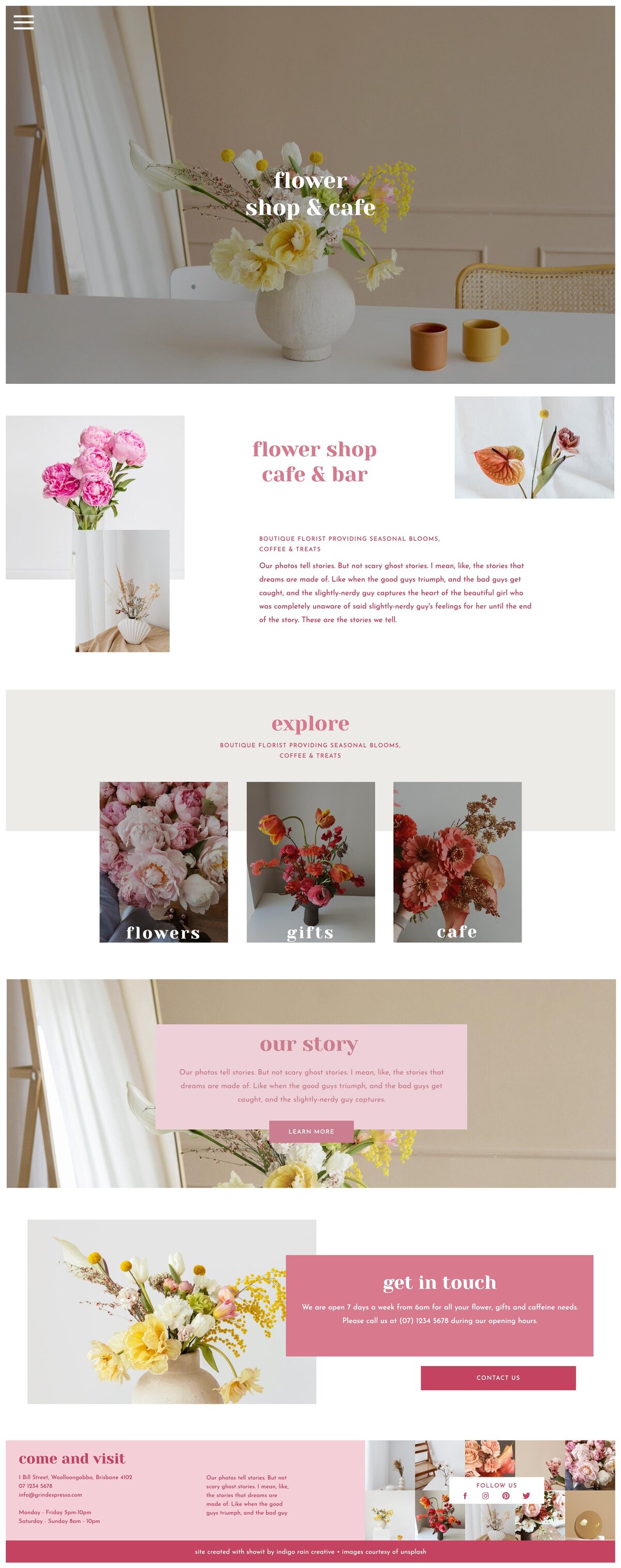 Premium Showit Website Template for Boutiques and Shops Premium Showit Website Template for Boutiques and Shops